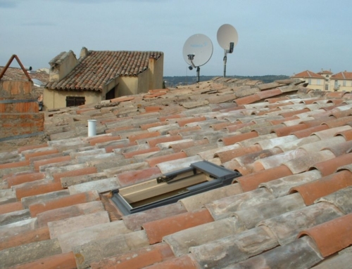 Toiture avec anciennes tuiles